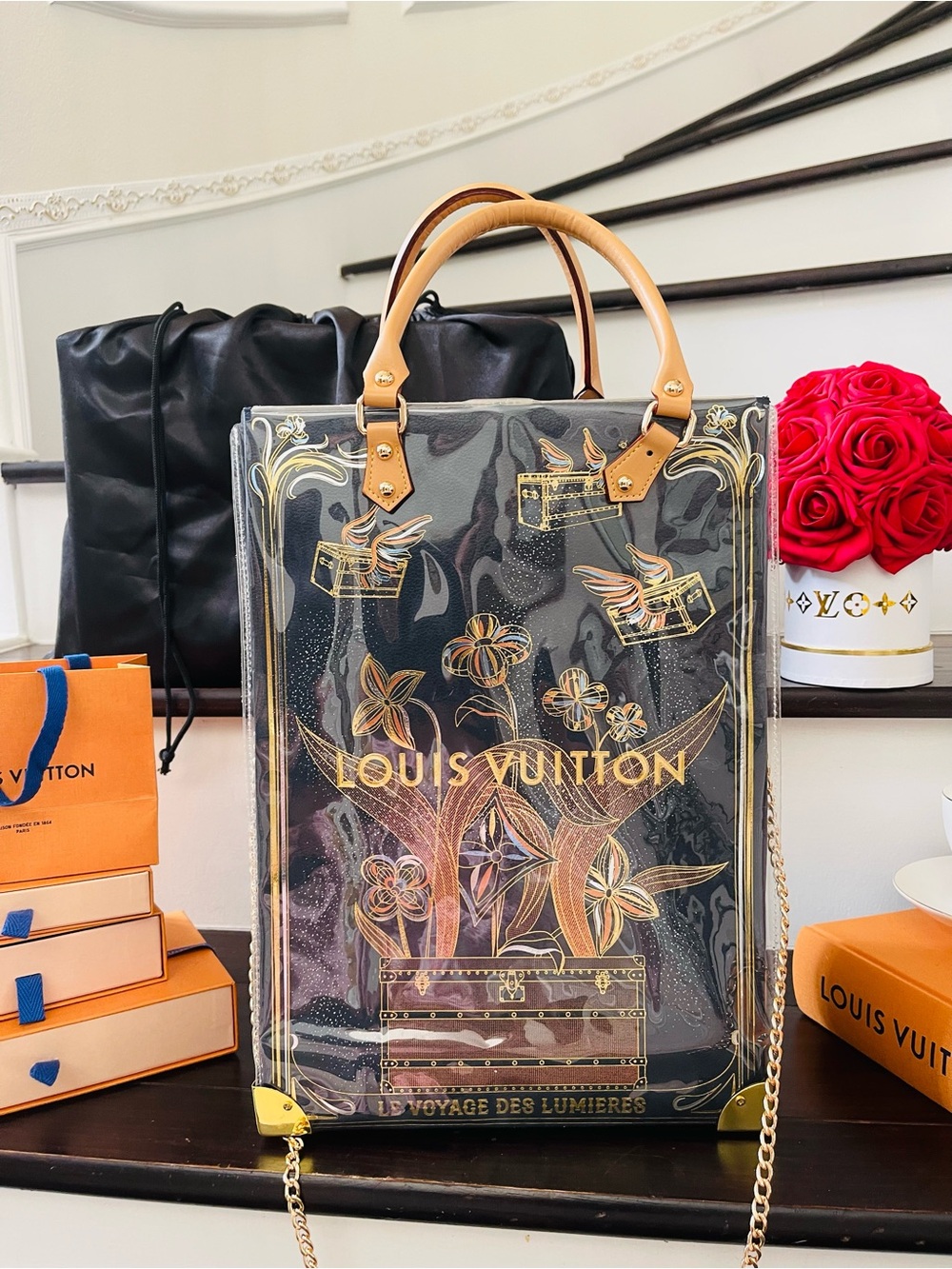 Louis Vuitton Holiday Edition Le Voyage Des Lumiere Shopping Trunk Tote Bag